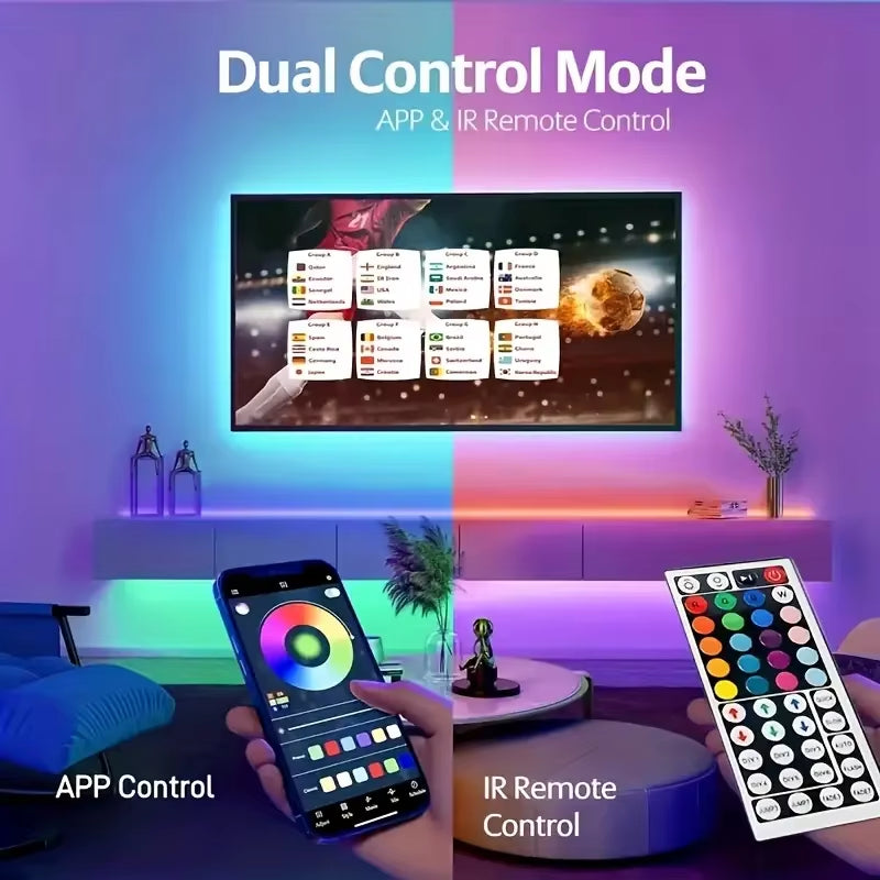 RGB Led Strip Lights 1M-40M Led Room Light with APP Control Flexible Ribbon Luces Led Tape for Room Bedroom Decoration