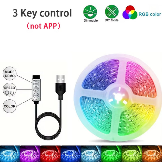 RGB Led Strip Lights 1M-40M Led Room Light with APP Control Flexible Ribbon Luces Led Tape for Room Bedroom Decoration