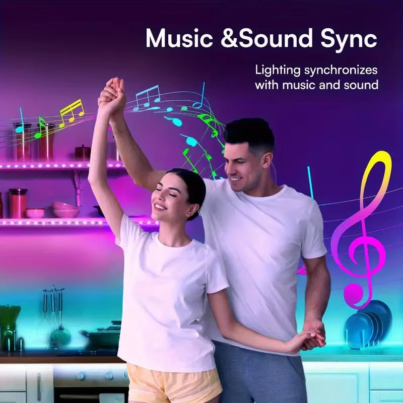 RGB Led Strip Lights 1M-40M Led Room Light with APP Control Flexible Ribbon Luces Led Tape for Room Bedroom Decoration